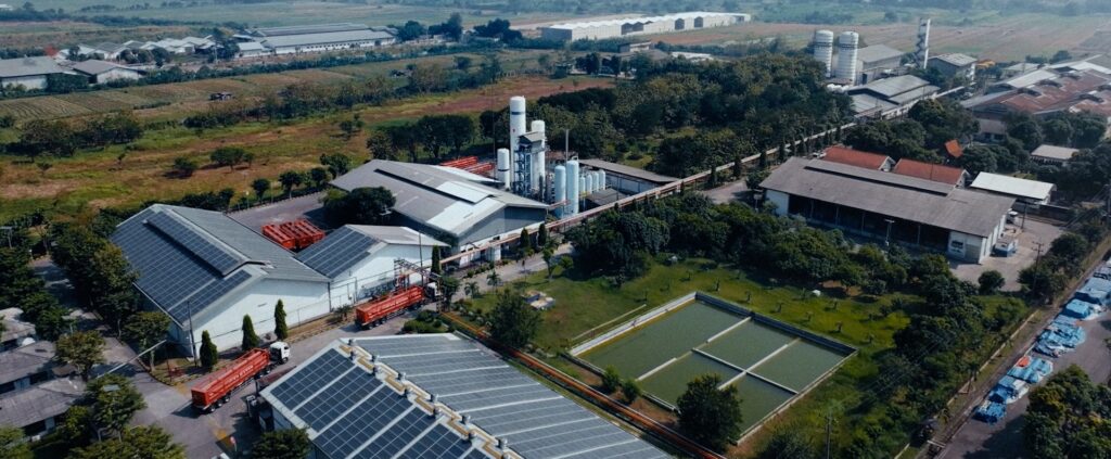 Samator Group industries — aerial view of an industrial gas plant in Indonesia