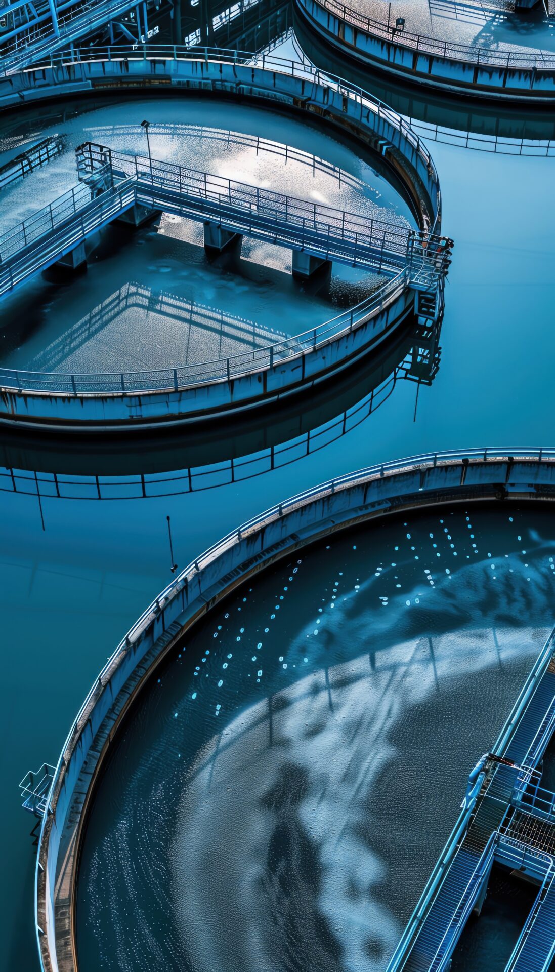 Aerial view of a water treatment plant operated by Samator Group